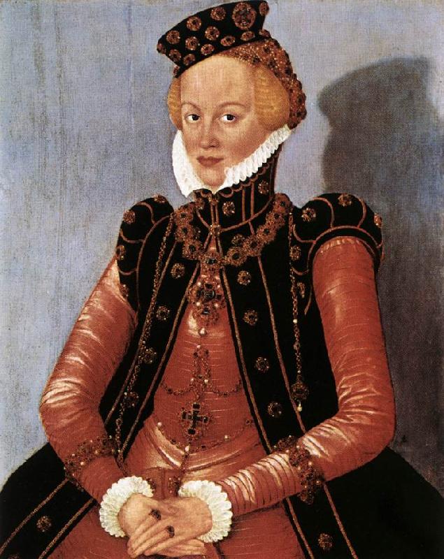CRANACH, Lucas the Younger Portrait of a Woman sdgsdftg Sweden oil painting art